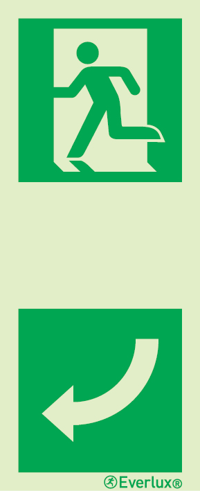 Escape door opening mechanism sign - clockwise - S 05 05