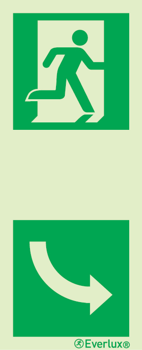 Escape door opening mechanism sign - anti-clockwise - S 05 06