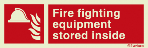 Fire fighting equipment stored inside sign | IMPA 33.6149 - S 19 23