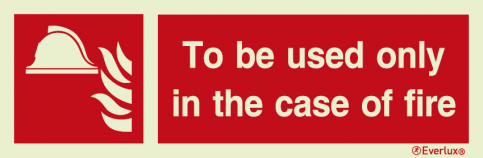 To be used only in the case of fire | IMPA 33.6151 - S 19 24