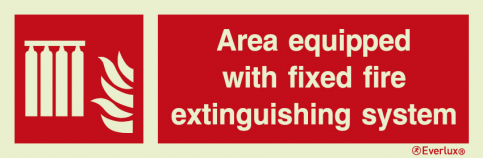 Area equipped with fixed fire extinguishing system sign | IMPA 33.6157 - S 19 30