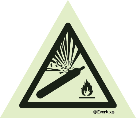 Pressurized cylinder warning sign - S 30 16