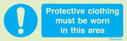 Protective clothing must be worn in this area - mandatory sign - S 35 89