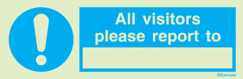 All visitors please report to sign | IMPA 33.5855 - S 36 02