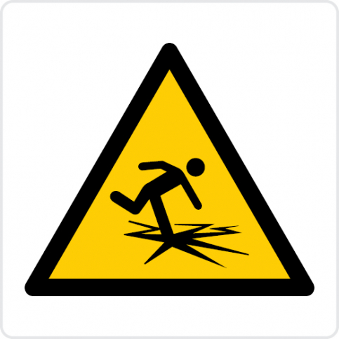 Thin ice - warning sign - S 45 62