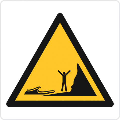 Incoming tides - warning sign - S 45 75