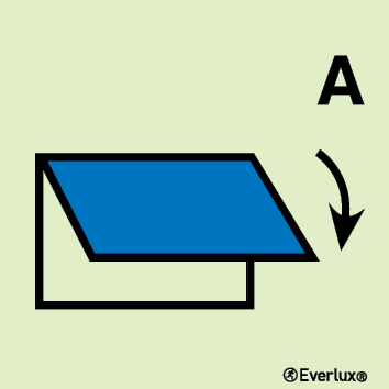 Closing device for ventilation inlet or outlet for accommodation and service spaces sign - S 46 70