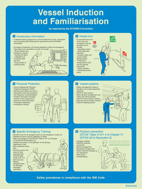 Vessel induction and familiarisation - ISM safety procedures | IMPA 33.1581 - S 63 00