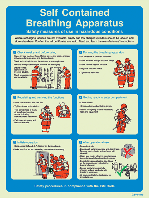 Self contained breathing apparatus - ISM safety procedures - S 63 06