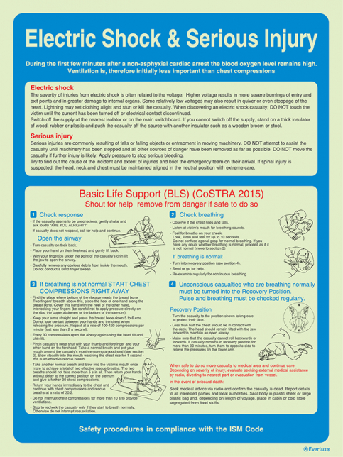 Electric shock &amp; serious injury - ISM safety procedures - S 63 17