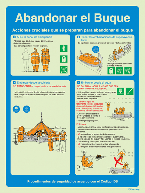 Abandonar el buque - Procedimientos de acuerdo com el C&oacute;digo IDS - S 64 01