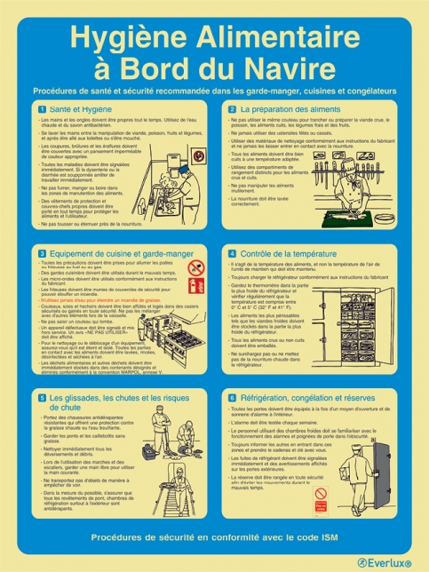 Hygi&egrave;ne alimentaire &agrave; bord du navire - Proc&eacute;dures de securit&eacute; en conformit&eacute; avec le Code ISM - S 64 80