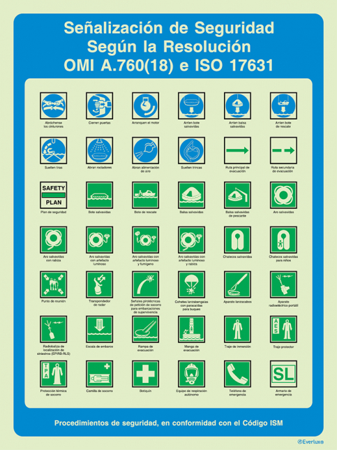 Se&ntilde;alizaci&oacute;n de seguridad seg&uacute;n la Resoluci&oacute;n OMI A.760(18) e ISO 17631 - Procedimientos de acuerdo com el C&oacute;digo IDS - S 64 81