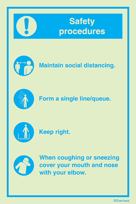 Infection control - safety procedures while standing in line - SC 010